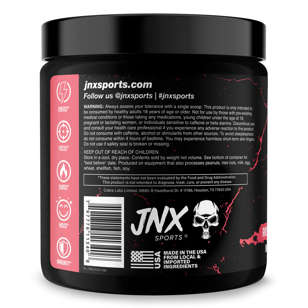 JNX SPORTS THE RIPPER FAT BURNER بنكهة التوت والليمون 150 جم